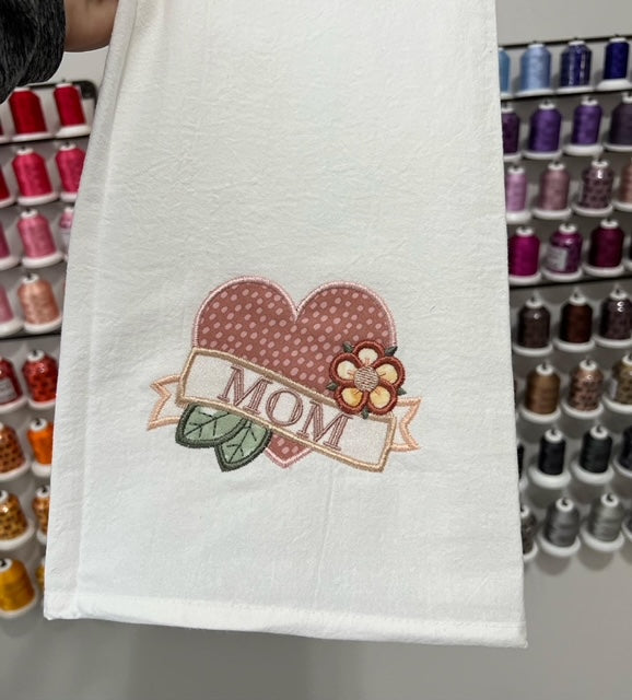 Personalized Embroidered Kitchen Towel \ Personalized - Custom Mother's Day  Gift